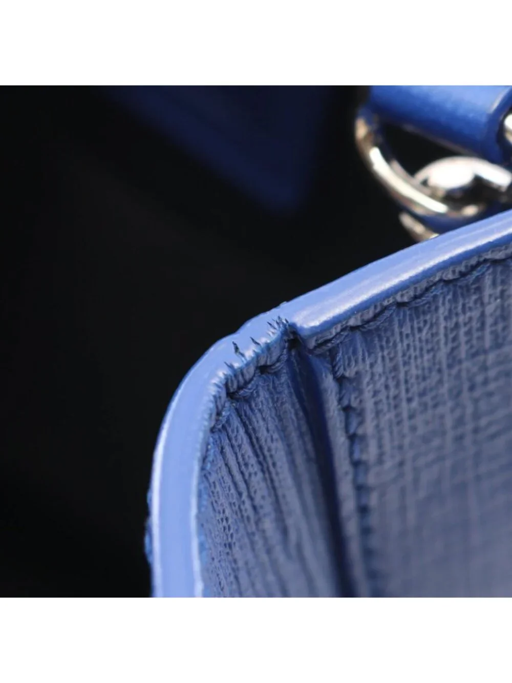 Balenciaga Tote Shopping Xxs 2-Way Blue Black Leather